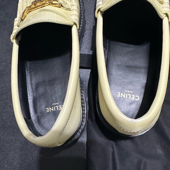 Celine Margaret Cream Chunky Triomphe Platform Loafers - Size 39 New with Box - Picture 6 of 14